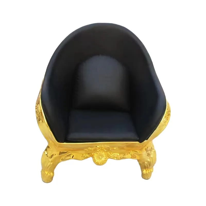 Luxury gold-plated fiberglass royal skull armchair for restaurant/villa decoration