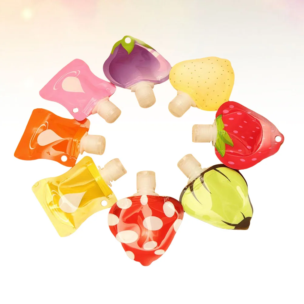 Bouteille de sous-emballage de voyage Portable, 8 pièces, émulsion en forme de Fruit de dessin animé, rechargeable, réutilisable, écologique, cosmétique, petite taille