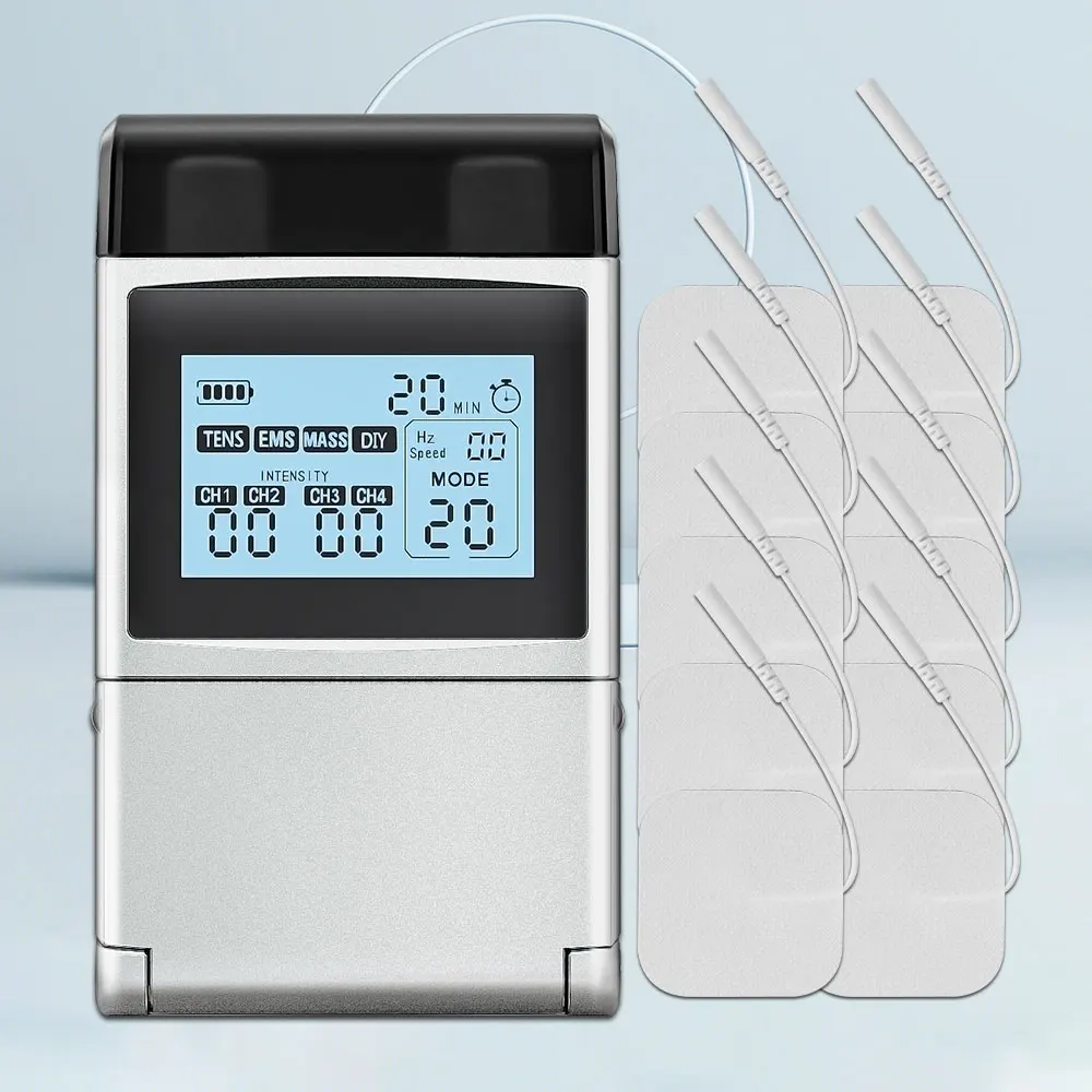 

TENS Unit Machine 60/48 режимов EMS Электрический стимулятор мышц Физиотерапия Импульсный массаж Регулируемый массажер для тела живота