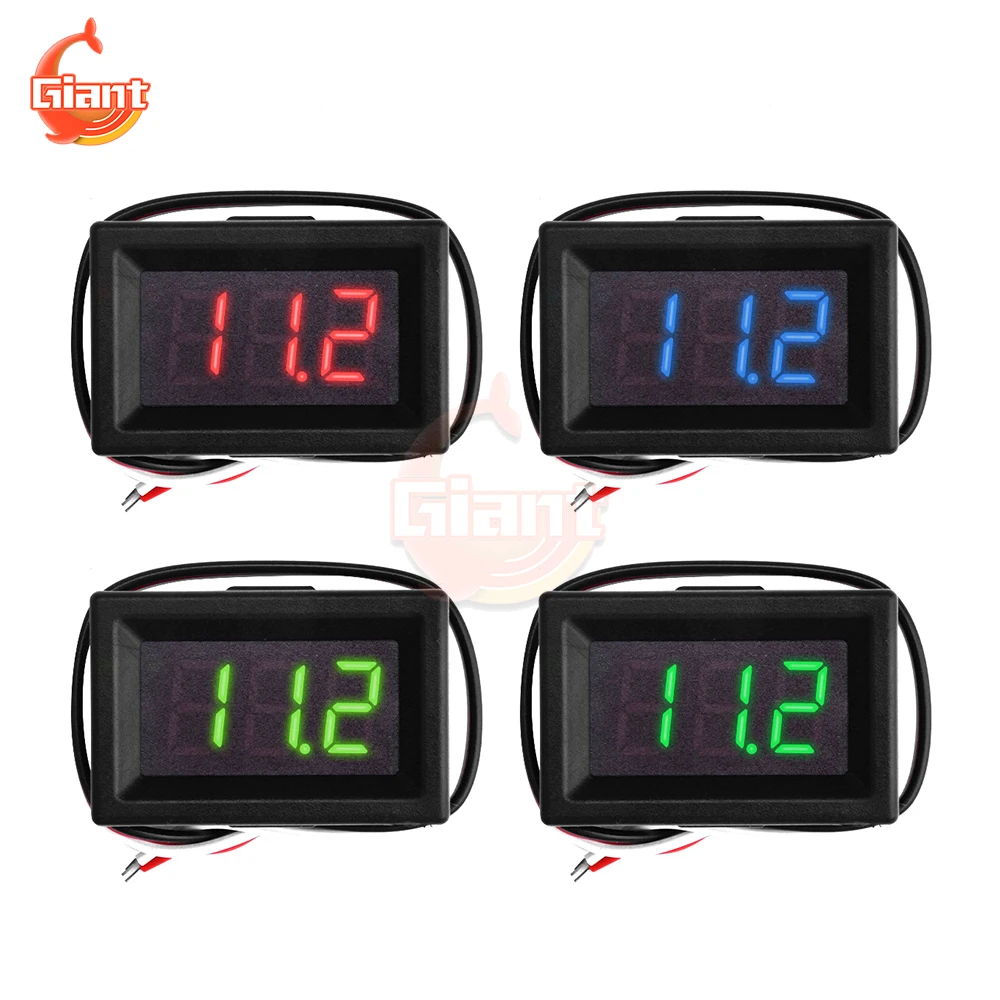 Voltmetro digitale da 0.36 pollici DC 3-30V voltmetro voltmetro Tester indicatore Display a LED voltmetro a 3 fili strumento per autoveicoli