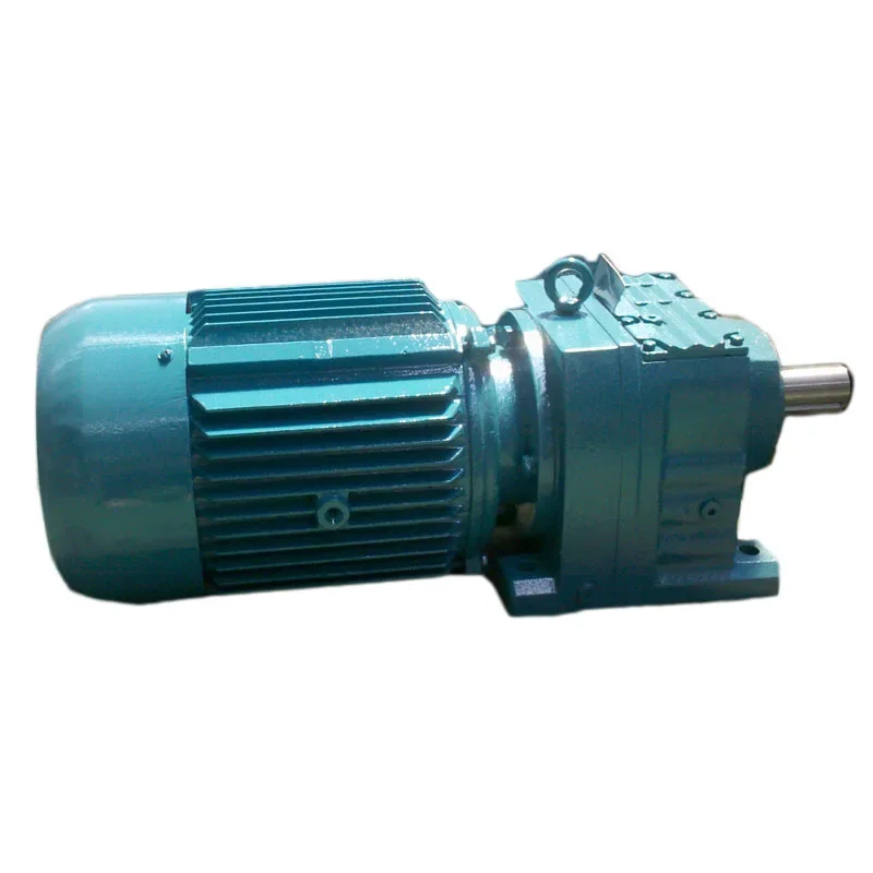 R series helical gear 1500 rpm speed gearbox with ac motor for mixer