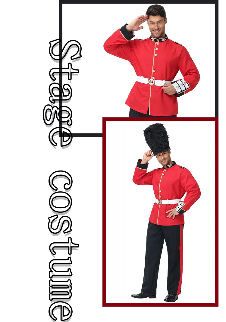 Erwachsenen-Halloween-Kostüm Britischer Königlicher Wachtrupp Herren-Rollenspiel-Party-Verkleidung Königin Prinz Soldat Königlicher Wachtrupp-Uniform-Set 2026 – Detail 2