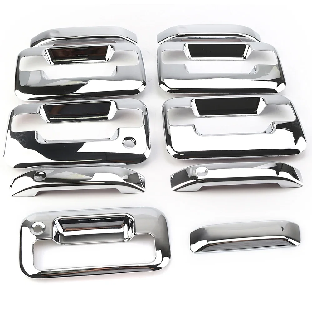 Car Rear Door Tailgate Handle Cover Fit for Lincoln Mark LT 4-Door Crew Cab Chrome Exterior Door Handle with Key Hole