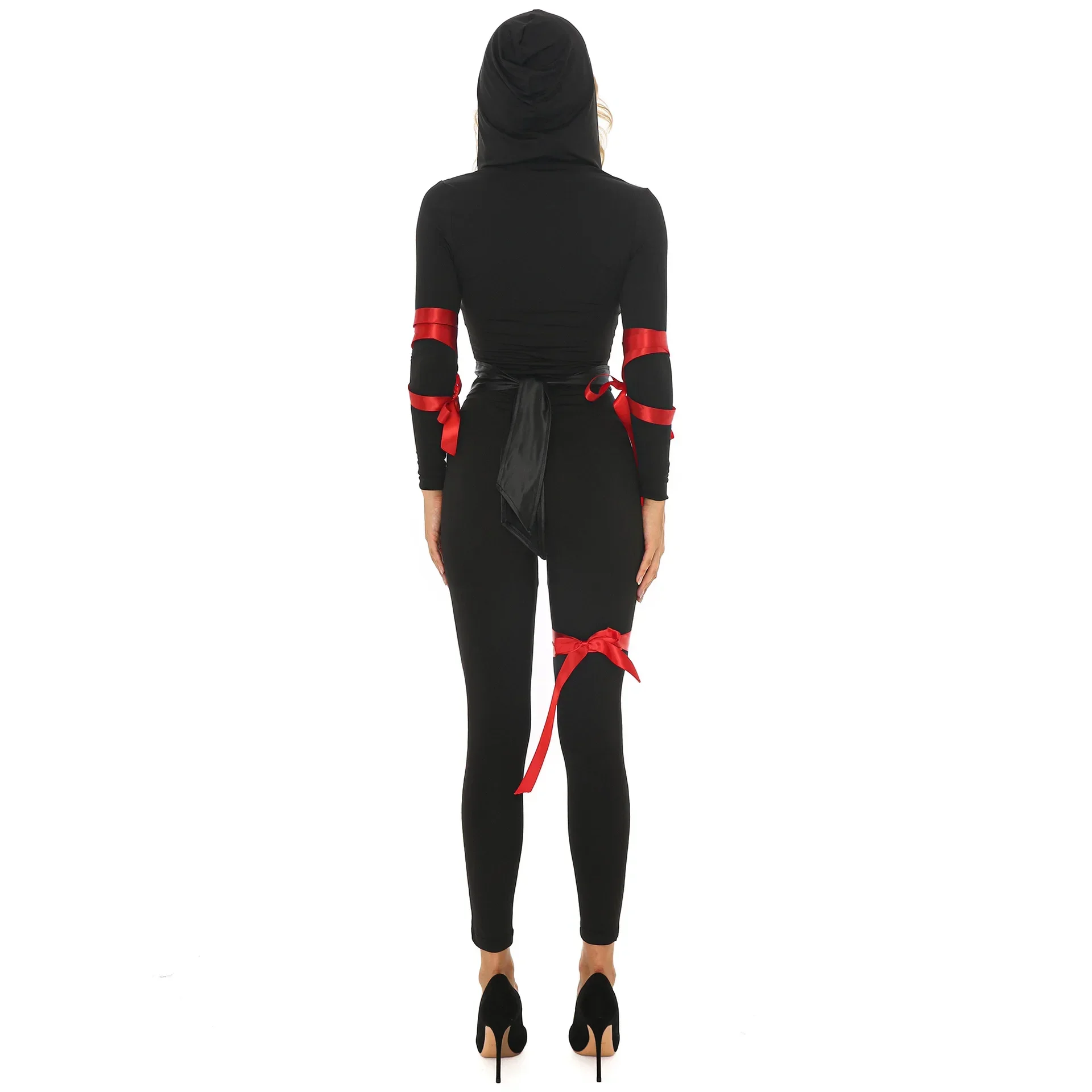 Halloween Costumes for Women Men Ninja Jumpsuit Adult Suit Japanese Anime Warrior Carnival Party Fancy Dress