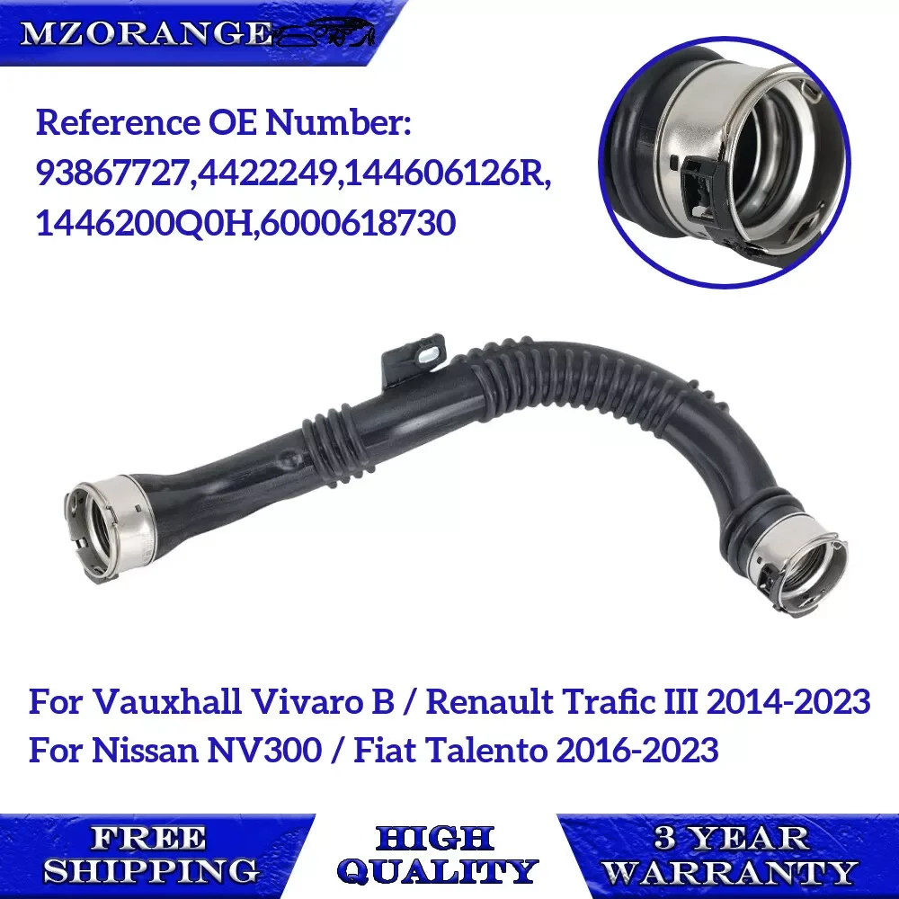 

Turbocharger Intercooler Hose For Vauxhall Vivaro Renault Trafic 1.6 Turbo Boost Intercooler Hose Pipe Car Accessories