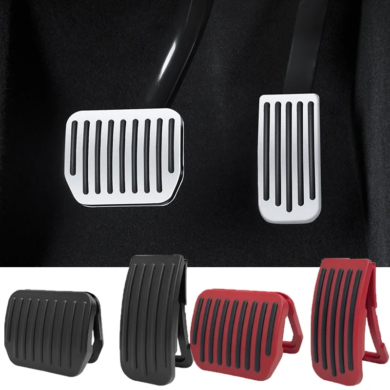 Accelerator Brake Pedal For Tesla model 3 Y 2017-2023 Aluminum Alloy Pedal Pads Cover Snap-in Non-slip Vehicle Supplies Parts