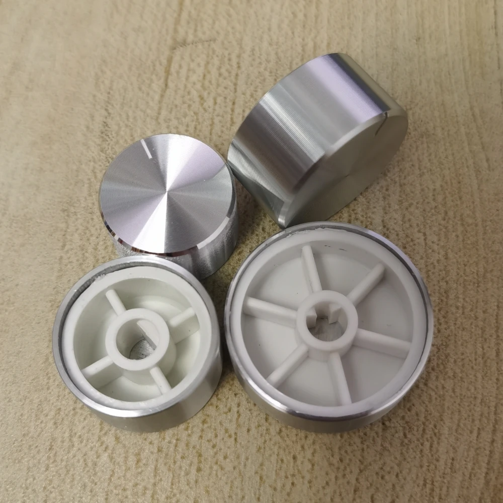 Aluminum Alloy Potentiometer Knob Cap Encoder Volume Control Audio Knob for 6mm Shaft Hole Knob ( D-axis.)