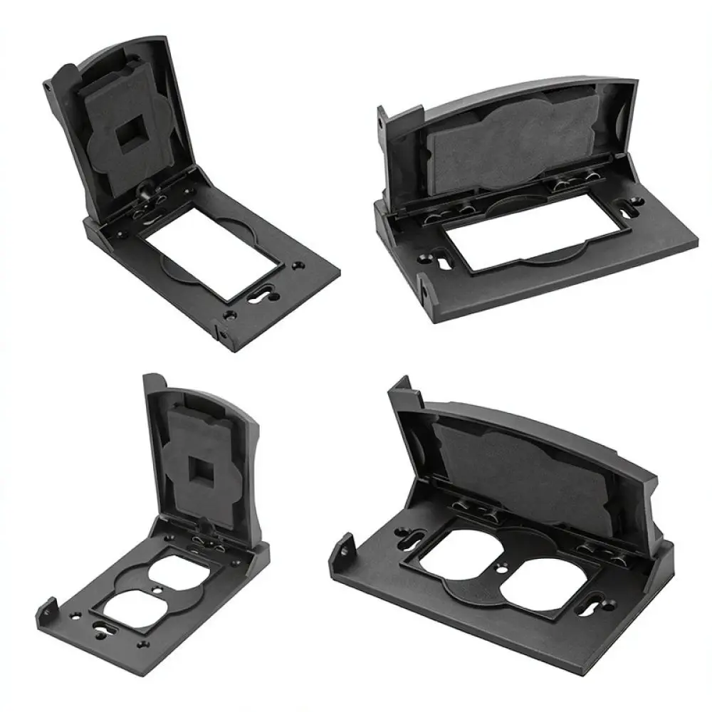 US Standard Wall Switch Waterproof Housing Black Flip Guard For Electrical Socket Plate Protective Cover Safety Accessory