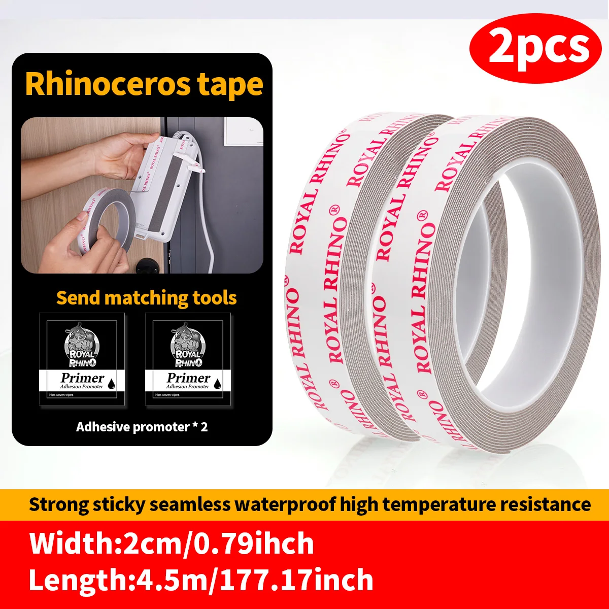 450CM Extra Sterke Dubbelzijdige Tape Kleefband Auto Speciaal Afscheurbaar Zonder Sporen Te Laat Achter, Hoge Viscositeit Montage Bevestiging Kleverig