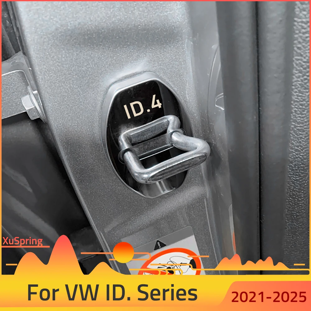 Car Door Lock Protective Cover Case Cap Styling Accessories Stickers for VW ID.4 ID4 ID.3 ID.6 GTX Crozz 2021 2022 2023