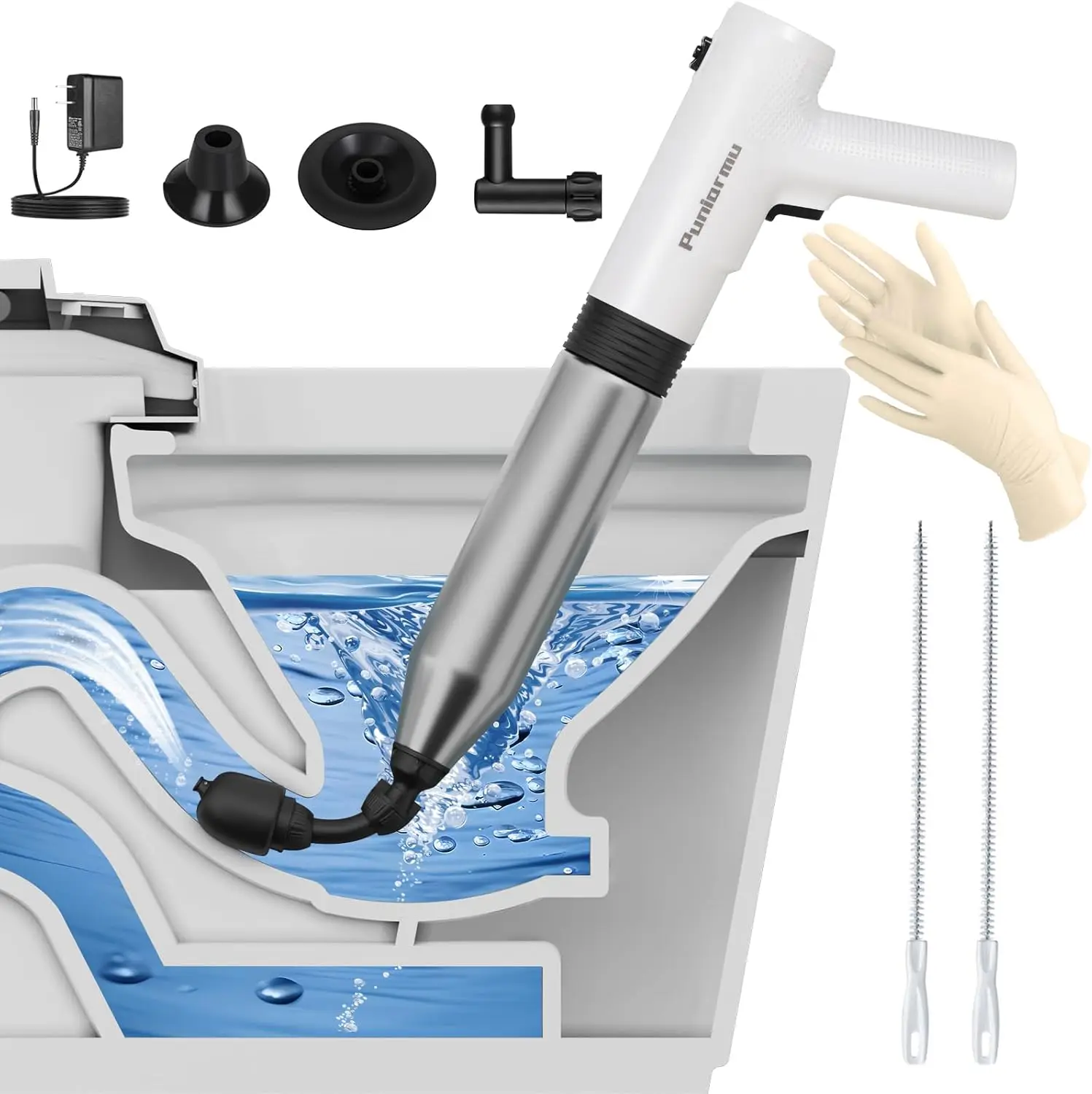 

Electric Toilet Plunger,Unclog In One Shot,Remover For Bathroom,Kitchen Pipes Clog,High Pressure Air Plungers For Bathroom Heavy