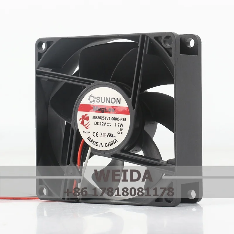 

ME80251V1-000C-F99 Brand New Taiwan SUNON/Chun 8025 80X80X25MM 5V 24V 48V DC12V 1.7W Cooling Fan