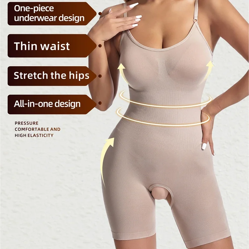 

Bodysuit Shapewear Women Full Body Shaper Open Crotch Corset Waist Trainer Shaping Underwear Postpartum Recovery Slimming Sheath