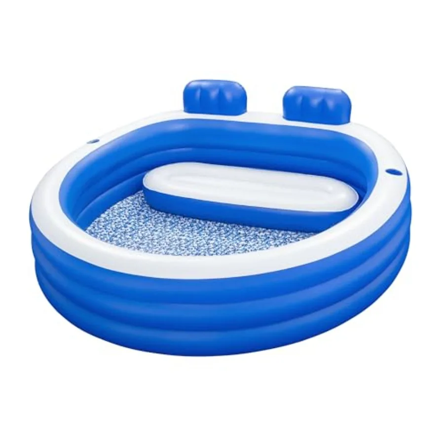 

H2OGO Inflatable Family Pool 7'7 x 7'2 x 31 Outdoor Inflatable Swimming Pool for and Adults with Bench Seat Headrests Cupholder