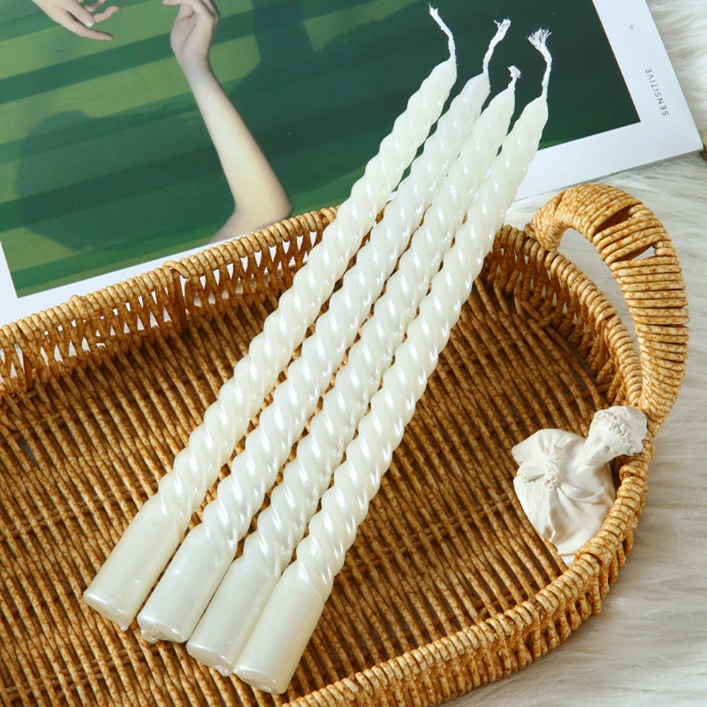 [4 pieces/box] Threaded Home Decoration Dip silver White Festive wedding birthday engagement wedding Love anniversary atmosphere