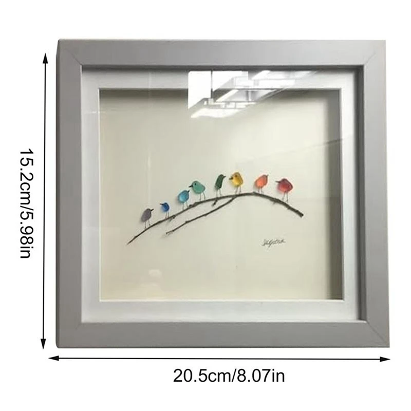 Sea Glass Rainbow Bird Durable Wood Made Wall Art Decor Unique Sea Glass Birds Wall Art elegante accattivante