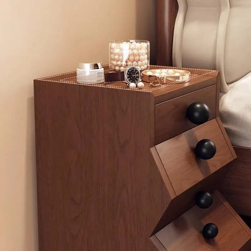 منضدة جمالية بسيطة للتخزين منضدة عصرية لمنتصف القرن منضدة إيطالية ريفية ميسا دي نوش أثاث غرف النوم #3