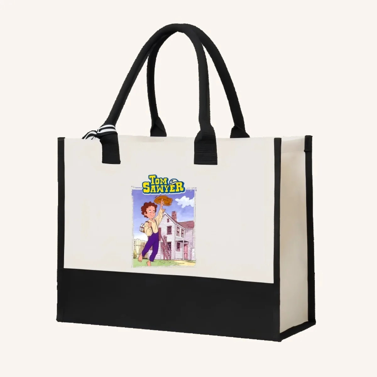 2026 جديد وصول الموضة العملي واسعة قابلة لإعادة الاستخدام حمل حقيبة نمط طباعة 2 لهجة الثقيلة حقيبة كتف كبيرة ل #4