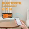 XHDATA D-608WB 비상 크랭크 날씨 라디오, FM/AM/SW/NOAA 경고 휴대용 라디오, 전화 충전기, 블루투스, 배터리 작동 4
