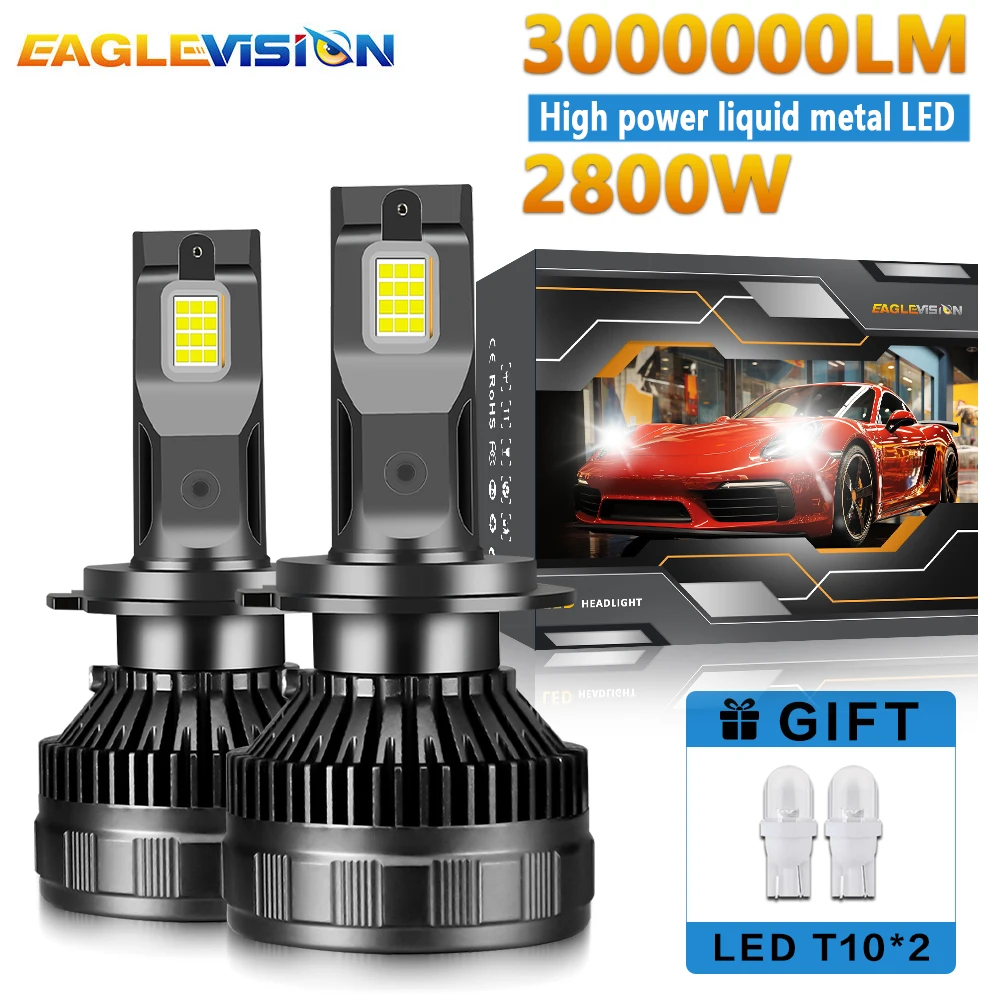 

EAGLEVISION Adjustable power Led Canbus Car Lamps Headlight Projector Project Led Canbus 12v 24v HB3 HB4 9012 H1 H4 H7 H11