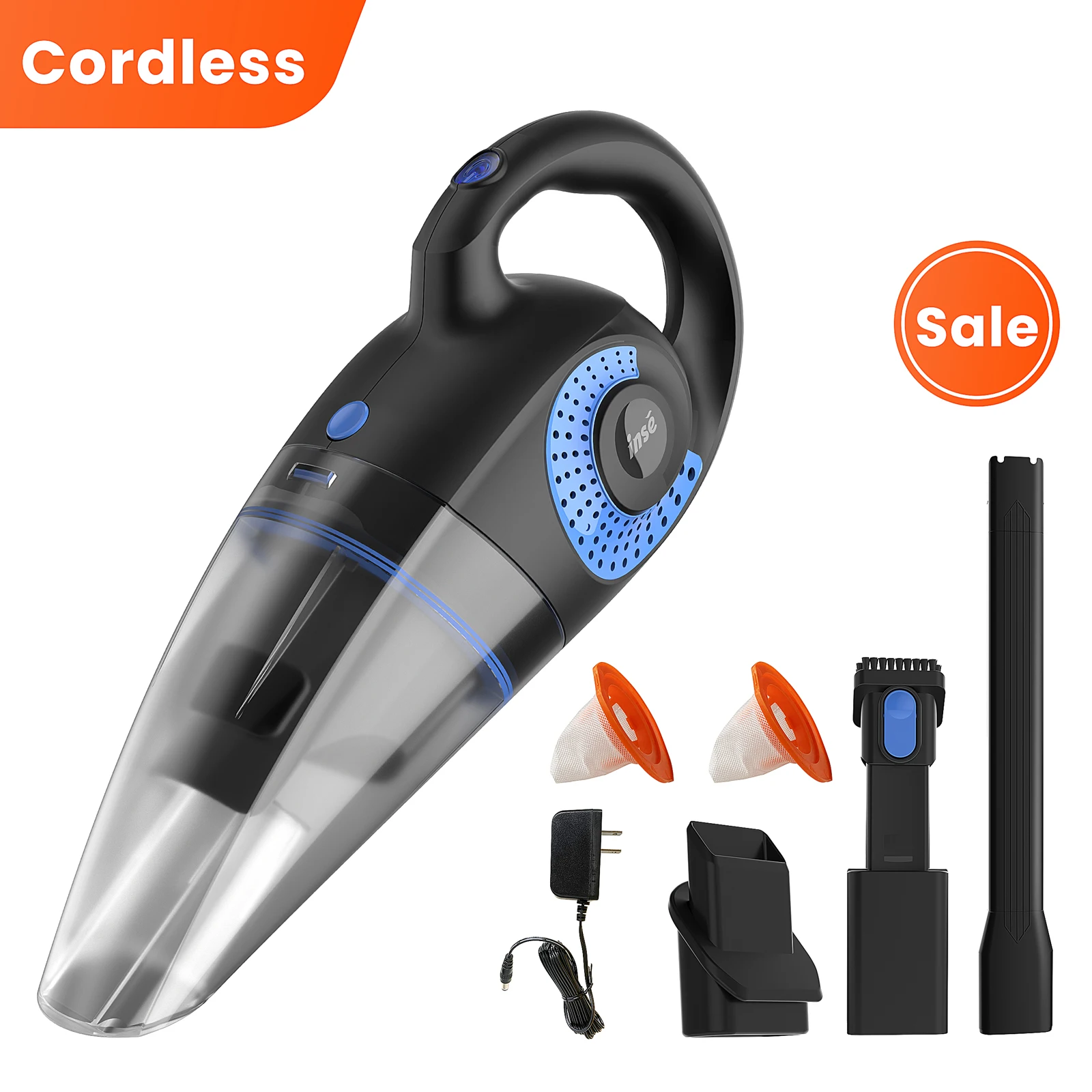 INSE H5 Cordless Vacuum Cleaner， 8500Pa Strong Suction，Long Lasting and Easy Charge