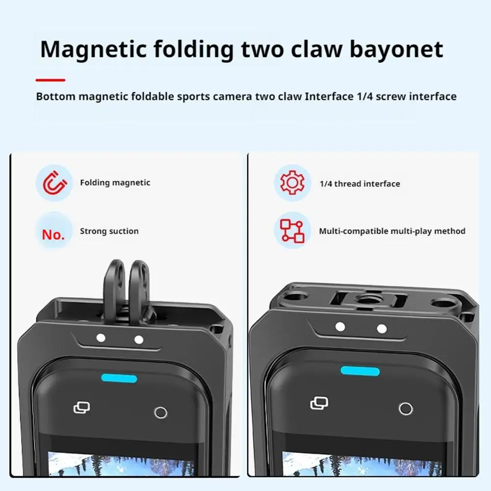 

Brand-New Aluminum Alloy Protective Vlog Camera For Insta360 X5 Wind Noise Reduction Rabbit Cage Action Camera Accessories Q2E2