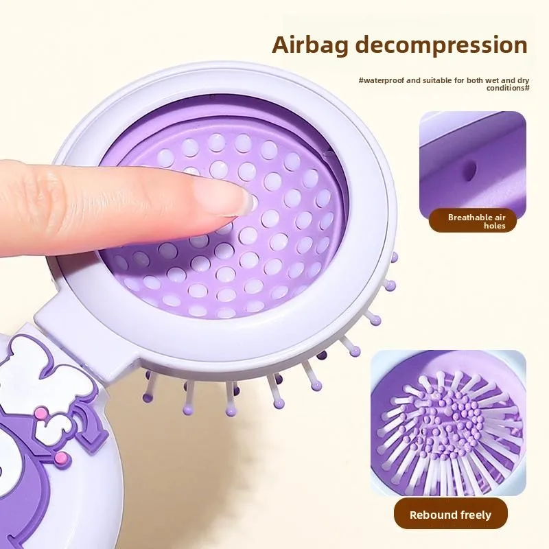 Sanrio authentic authorized Melody bangs broken hair finishing artifact multi-functional portable cartoon air cushion comb view 5