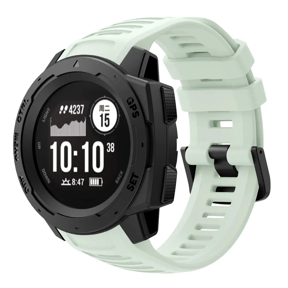 حزام سيليكون لساعة Garmin Instinct/Instinct 2 البديلة لساعة Garmin Instinct Tide/التكتيكية/الطاقة المزدوجة