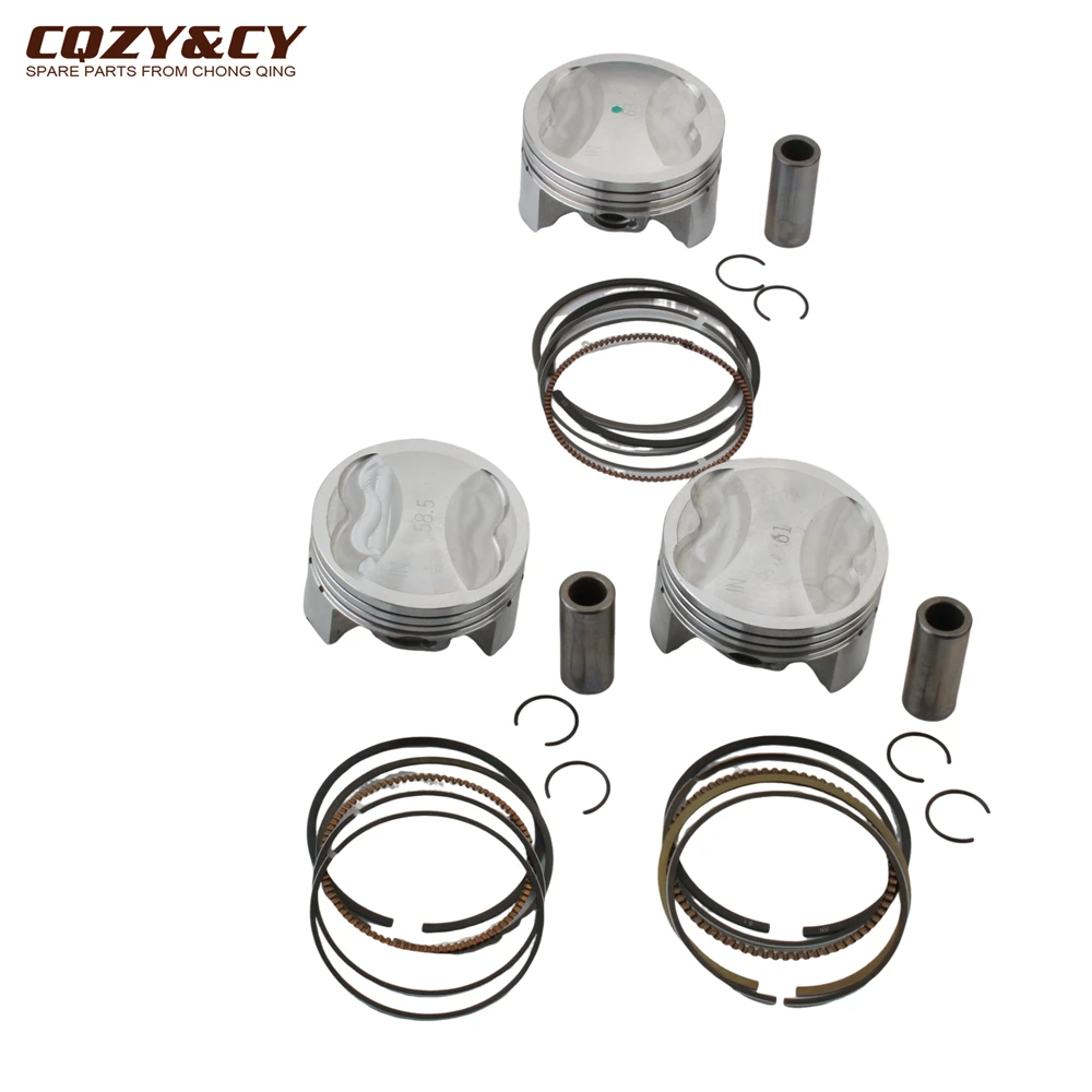 

4 Valves 58.5mm 61mm 63mm Big Bore Piston Kit For SYM Symply Orbit 150 Red Devil 125 Fiddle II 125 4V