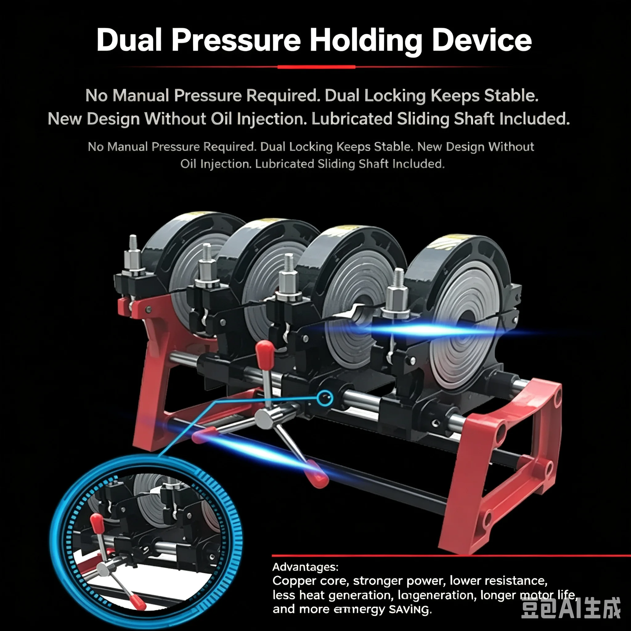 

Hand Operated Double Column PE Pipe Butt Fusion Machine Manual Plastic Pipe Welding Tool 63/160/200mm HDPE Pipe Splicing Welder