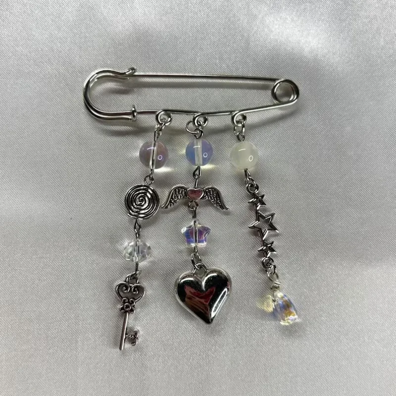 Beaded Bag Pins | Bag accessories,pins for purse,safety pin bag charm,coquette core,cottage core,y2k,gifts for valentines day