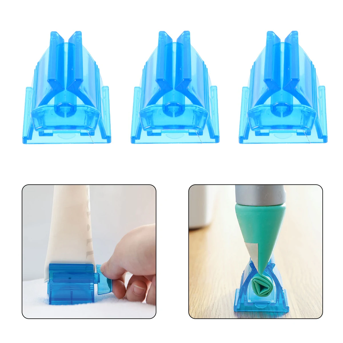 

3 Pcs Toothpaste Squeezer Manual Dispenser Clip Small Tools Tube Abs Stand