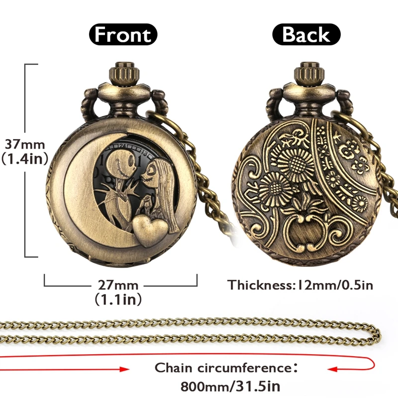 Vintage Bronzen Kleine Beetje Romantische Quartz Steampunk Zakhorloge Fob Cosplay Souvenir Cadeaus Voor Mannen Vrouwen 2022