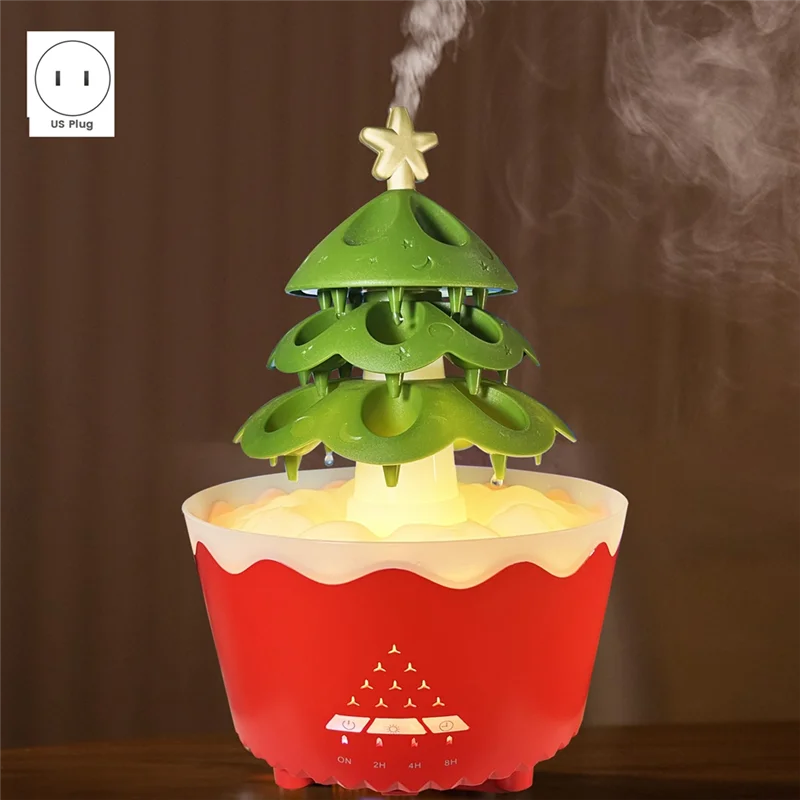 A36T-Christmas Lucky Tree Essential Oil Aromatherapy Machine Household Silent Small Humidifier Home Gift