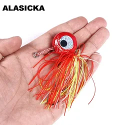 ALASICKA 1 pieza 20-120g Tenya Madai Jig Kabura señuelo de pesca de agua salada Contral profundo Jig Head cebo de navegación de mar falda de goma de camarones