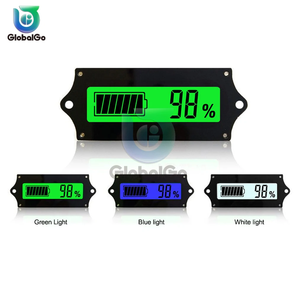 Lead Acid Lithium Battery Capacidade Indicator Led Battery Tester Indicador de Nível de Carga Teste de Detector de Nível de Potência 12v 24v 36v 48v