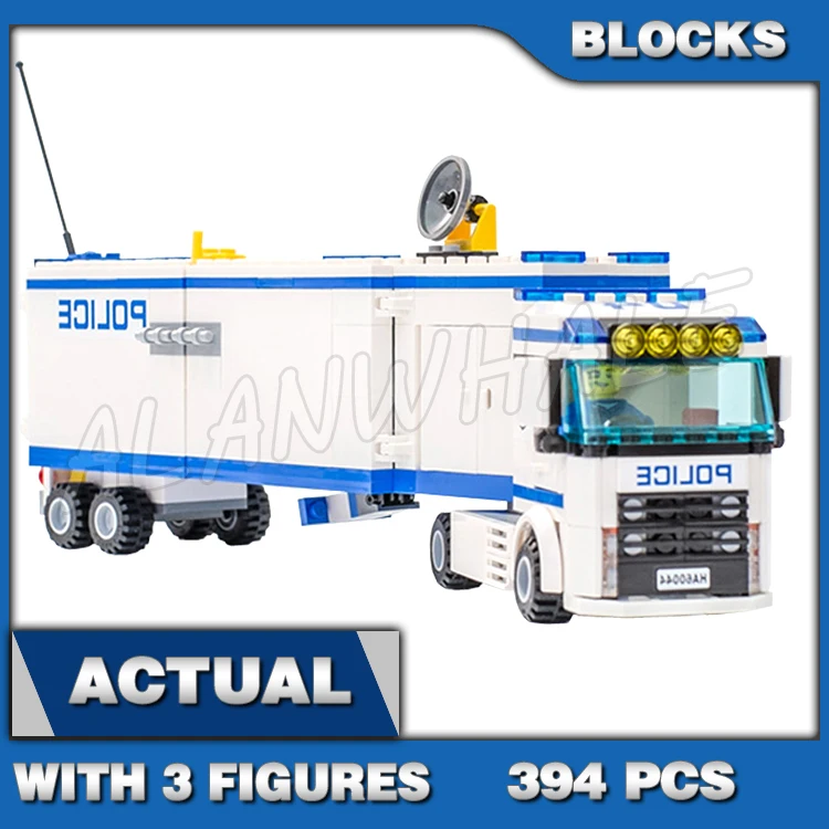 

394pcs Urban Cop Mobile Unit Trailer Control Room Surveillance Screens 10420 Building Blocks Toy Bricks Compatible with Model