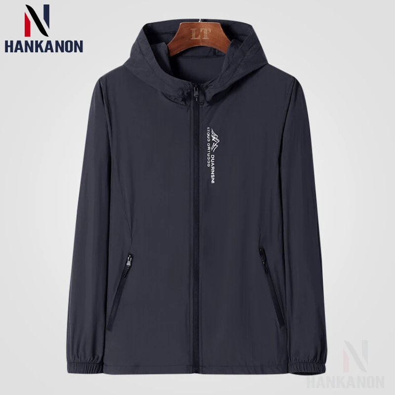 

2024 Summer Men's Lightweight Jacket, Daily Sunscreen Hooded Jacket, Unisex Jacket, Solid Color Sports Top.M-4XL