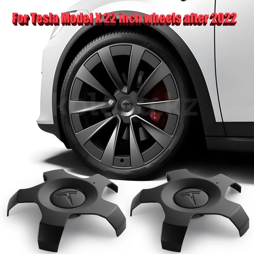 

4 шт. колпаки для центров колес автомобиля, чехлы для ступиц, аксессуары для украшения, Стайлинг для Tesla Model X, 22-дюймовые колеса после 2022 года 1620238-00-A