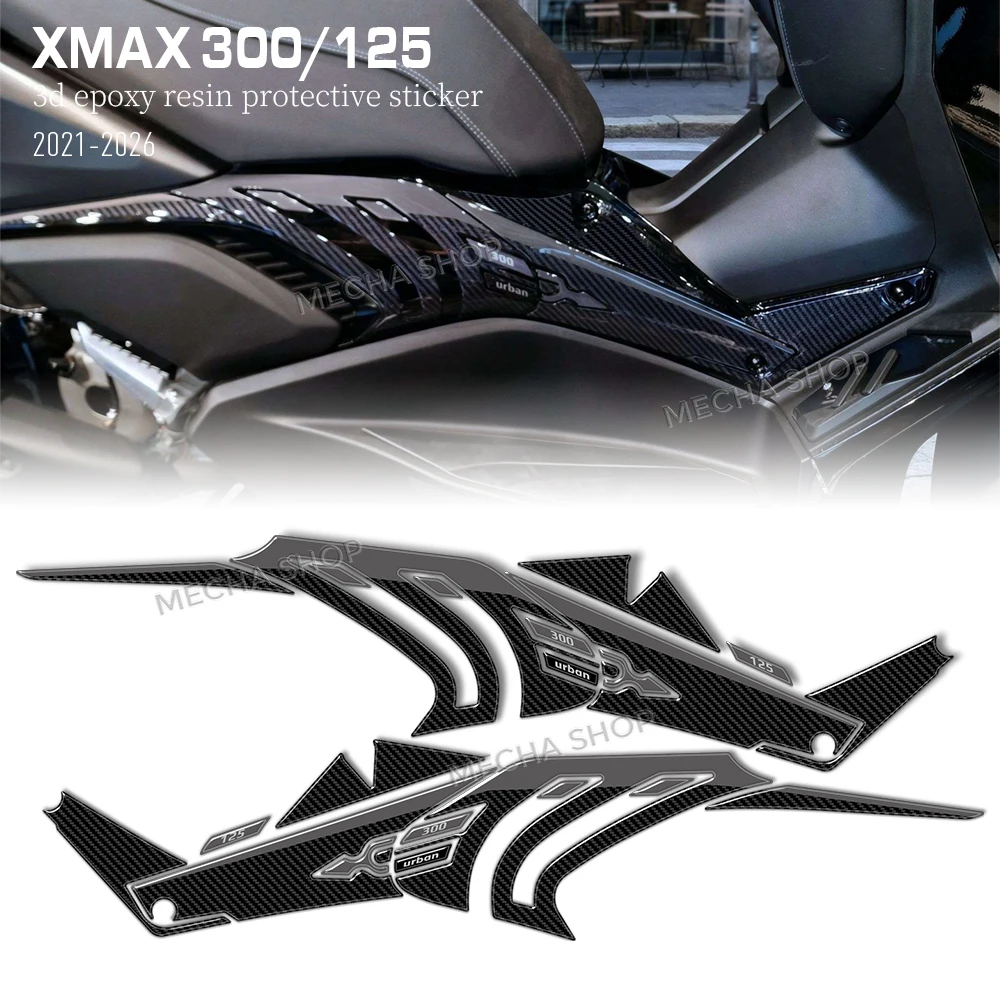 3D Stickers For XMax 300 Xmax125 2023-2026 Side Fairing Boomerang Motorcycle Decal Kit