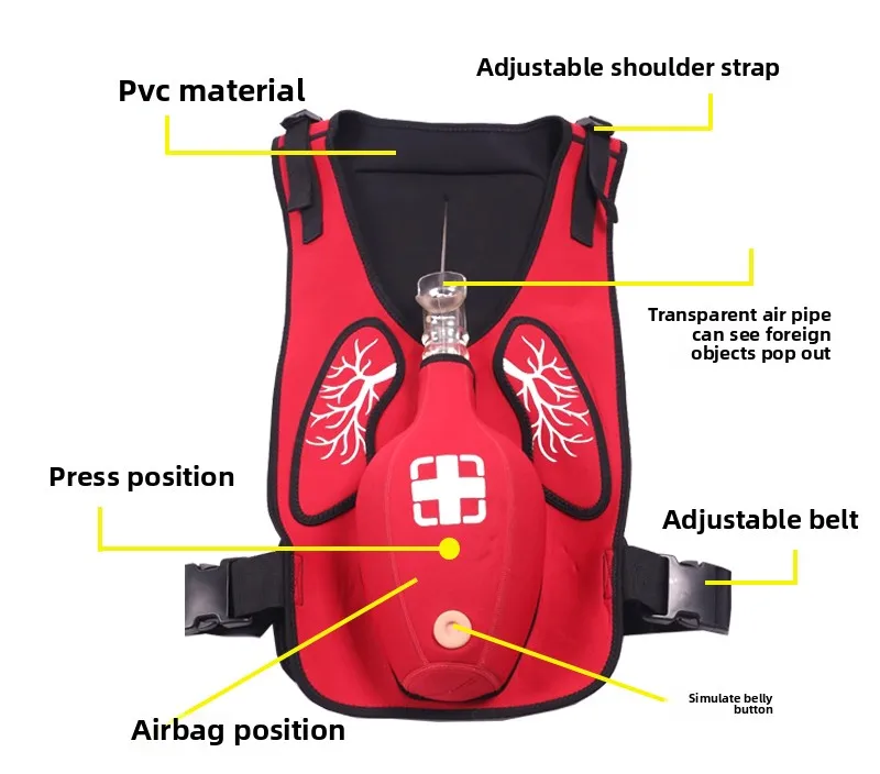 

Vest Heimlich First Aid Training Tracheobstruction First Aid Training Vest Wearable Adult Infarction Mould