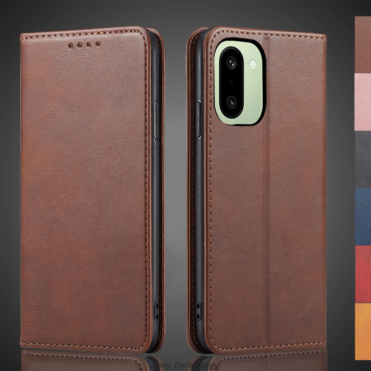 

Magnetic attraction Leather Case for Oneplus 15R / 1+15R Holster Flip Cover Case Wallet Phone Bags Capa Fundas Coque