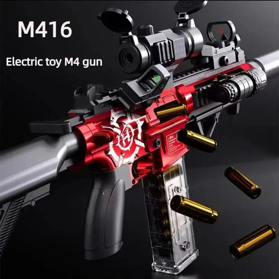 

FF Airsoft Weapons Pneumatic Toy Rifle Gun M416 Soft Bullet Shell Ejecting Electric Manual Double Clips Adult Boy Game Outdoor