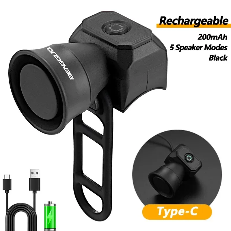 5-Modus-Fahrradklingel für Mountainbikes, Mini-Batterie, Wasserdichte Elektronische Fahrradglocke, Fahrradzubehör, Kinder-Roller-Accessoires