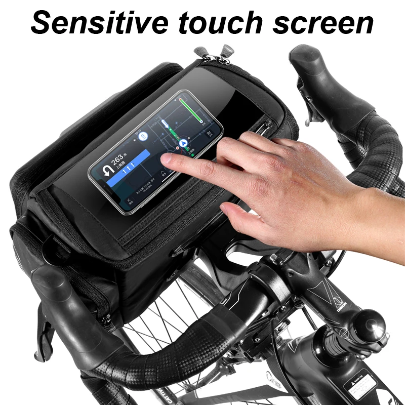 Wild Man borsa anteriore antipioggia borsa da ciclismo Touch Screen per Xiaomi M365 Pro Pro2 1S Pro4 borse portaoggetti per manubrio per Scooter