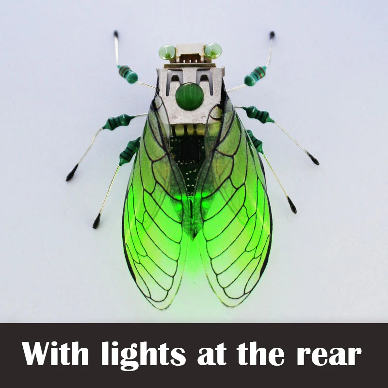 Modelo de cigarra, maquinaria de Metal, rompecabezas, juguetes científicos para niños, Kit de aprendizaje tecnológico STEM DIY, juguetes educativos