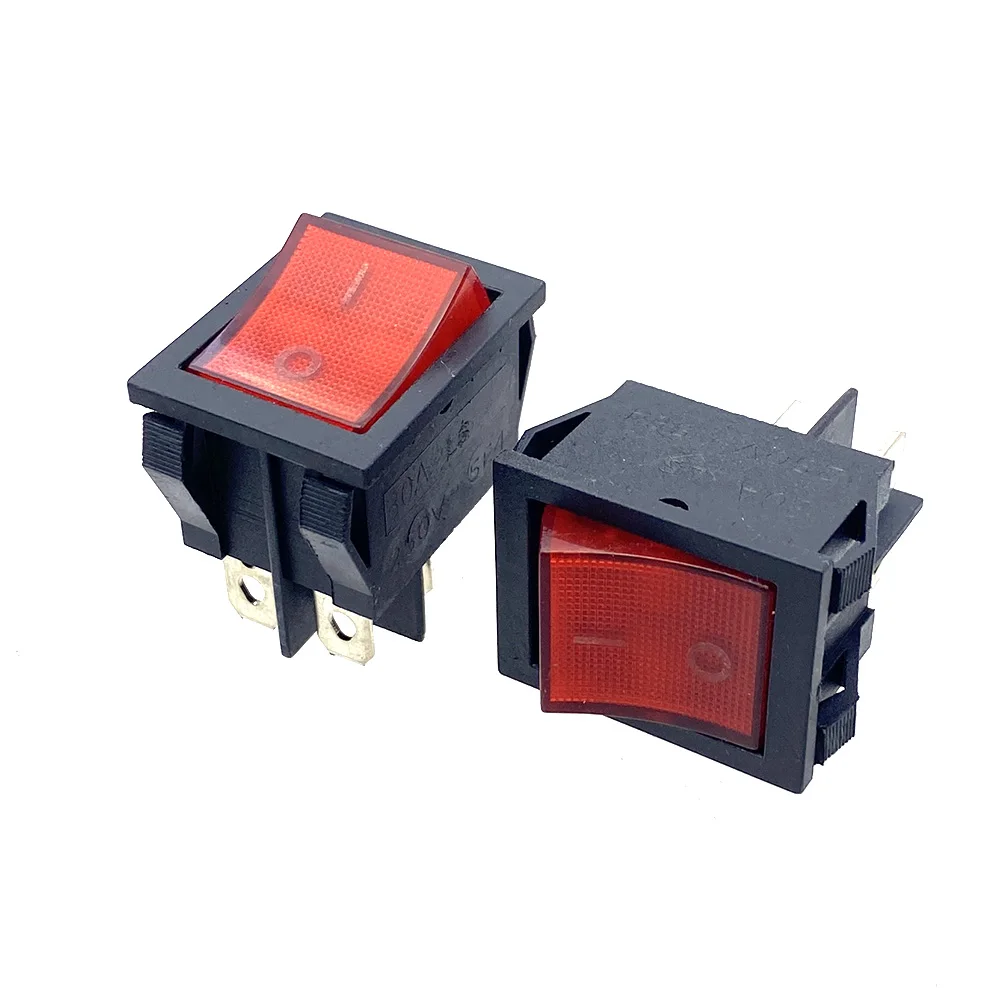 Latching Rocker Switch ON OFF 2-Way 4-Pin Embedded High Current AC 250V 30A 5E4 Electrical equipment  Power Switch