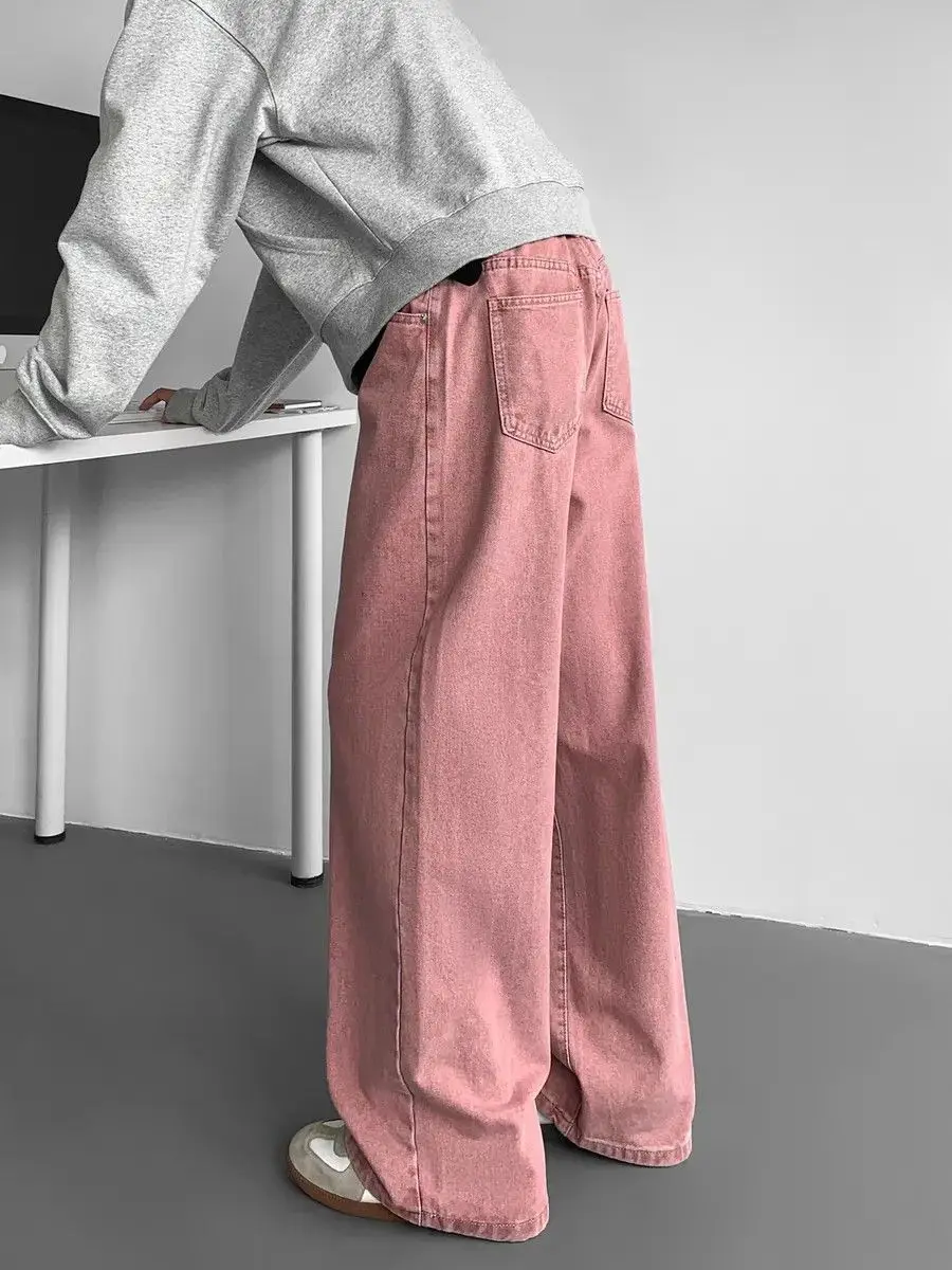2026 New American Heavyweight Jeans for Men, Trendy Vintage Loose Straight-Leg Floor-Length Jeans
