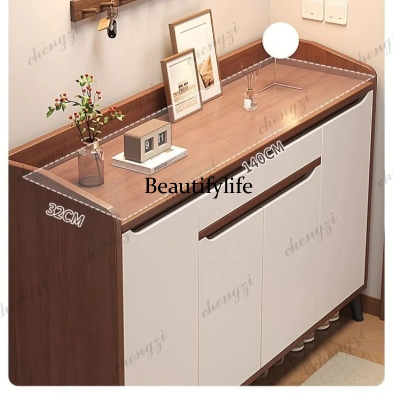 A73 Shoe Cabinet for Home Entry, Entryway, Entryway Storage, Simple Integrated Wall-Against Wall, Large Capacity