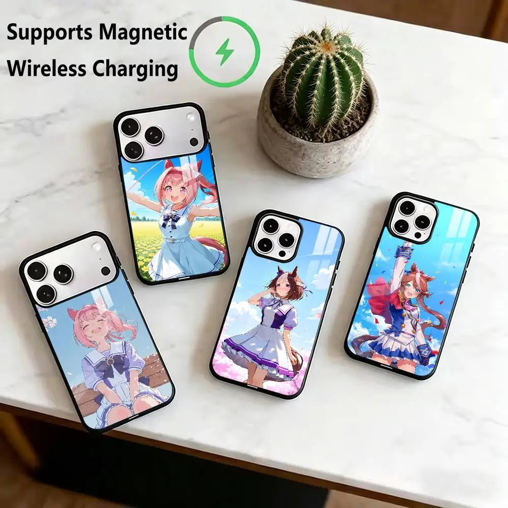 

Uma Musume Pretty Derby-Y Phone Case For iPhone17,16,15,14,13,12,11 Plus,Pro Allows magnetic wireless charging